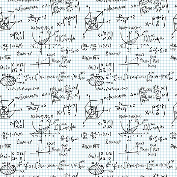Artwork thumbnail, B&W Math Problems on Graph Paper by the-Nerdlings