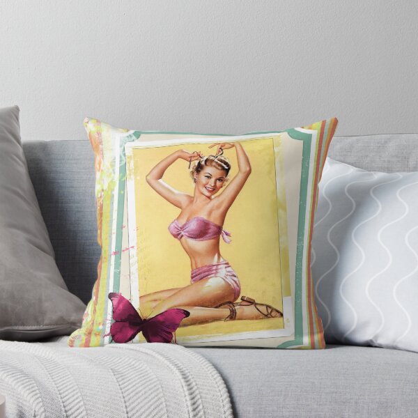 Item preview, 1940's Pin-up Girl in Pink Bathing Suit designed and sold by Jandsgraphics.