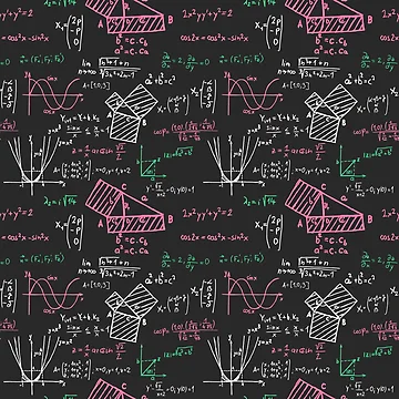 Artwork thumbnail, Colorful Math Problems on Dark Graph Paper by the-Nerdlings