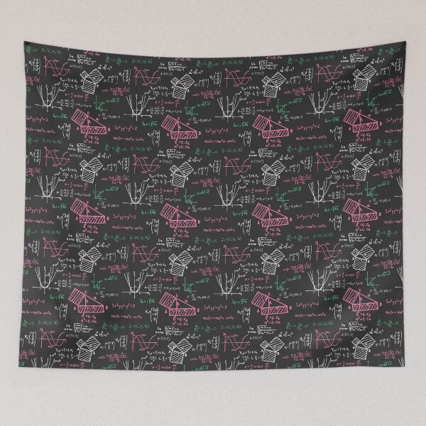Item preview, Colorful Math Problems on Dark Graph Paper designed and sold by the-Nerdlings.