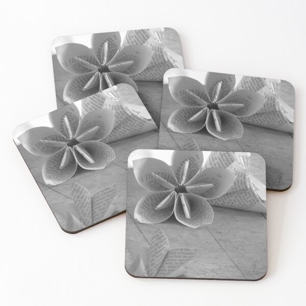 Item preview, Origami Paper Flowers Greyscale Photograph designed and sold by LauraLovesRobin.