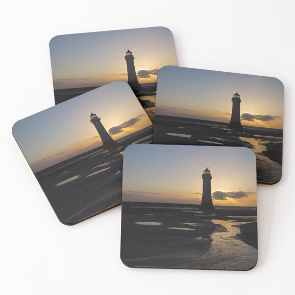Item preview, New Brighton Lighthouse Sunset Silhouette designed and sold by neonlightphoto.