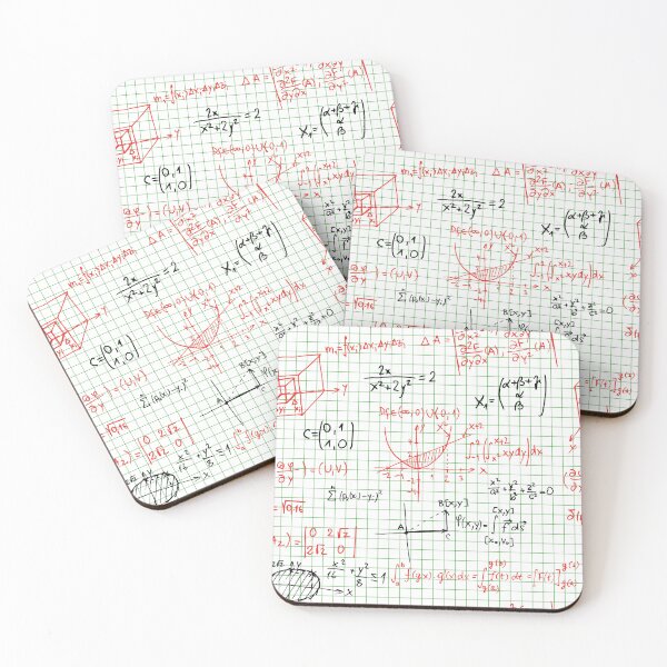 Item preview, Black & Red Math Problems on Graph Paper designed and sold by the-Nerdlings.