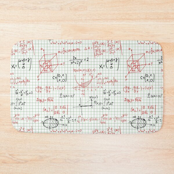 Item preview, Black & Red Math Problems on Graph Paper designed and sold by the-Nerdlings.