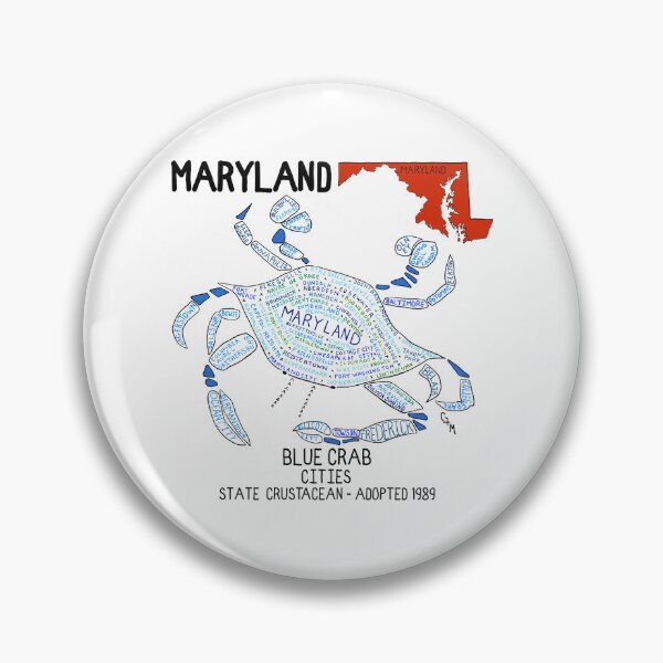 Item preview, Maryland - Blue Crab - Cities and towns - State Symbols designed and sold by Colleen Macomber.