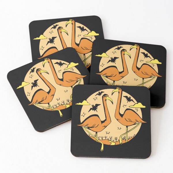 Item preview, Halloween flamingos  designed and sold by Cyrenaica 1949.