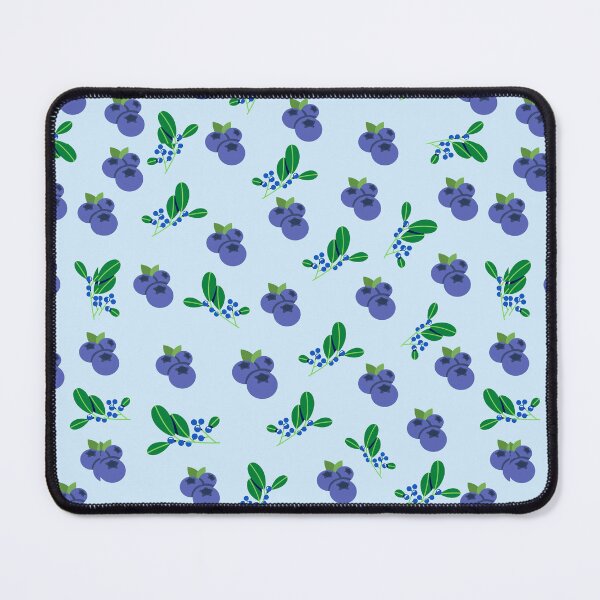 Item preview, Blueberry Pie and blueberry leaves, Aqua blue designed and sold by Escapene.