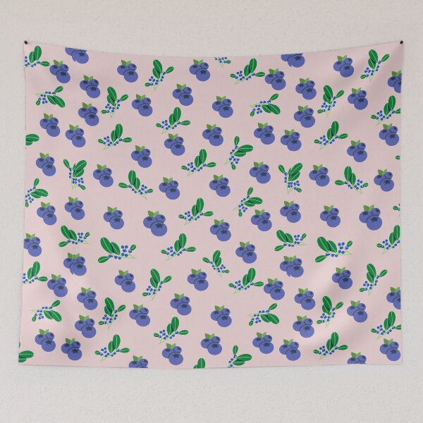 Item preview, Blueberry Pie and blueberry leaves, light brown designed and sold by Escapene.