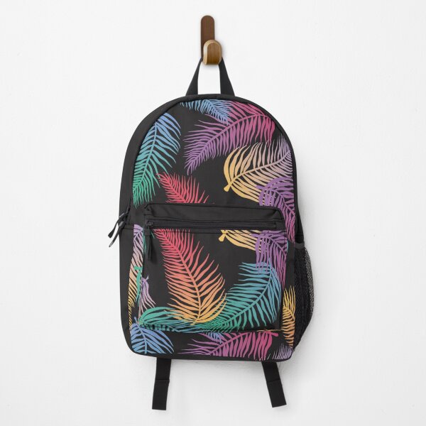 Item preview, Oversized Rainbow Tropical Palms Print [BLACK] designed and sold by Daniel Bevis Design.