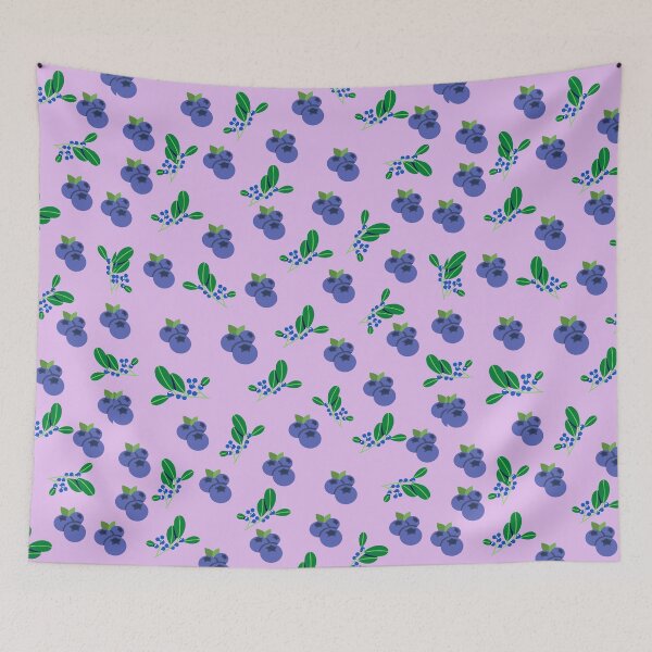 Item preview, Copy of Blueberry Pie and blueberry leaves, purple designed and sold by Escapene.