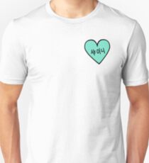 SHINee 샤이니 Hangul Heart Patch kpop Unisex T-Shirt