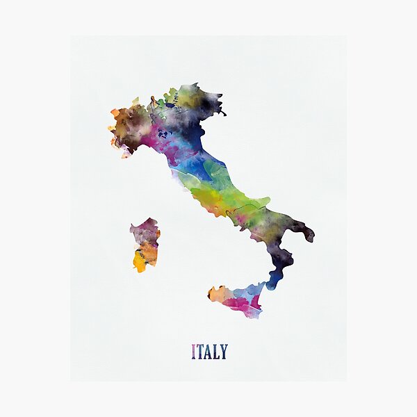 Item preview, Italy Map designed and sold by MonnPrint.