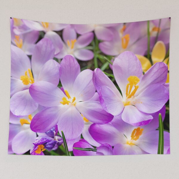 Item preview, An array of garden crocuses purple and yellow designed and sold by CyaniRose.