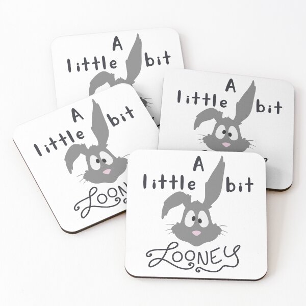 Item preview, A Little Bit Looney, Wacky-Eyed Grey Bunny designed and sold by BMAB2003.