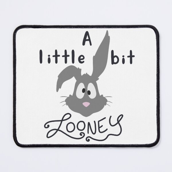 Item preview, A Little Bit Looney, Wacky-Eyed Grey Bunny designed and sold by BMAB2003.