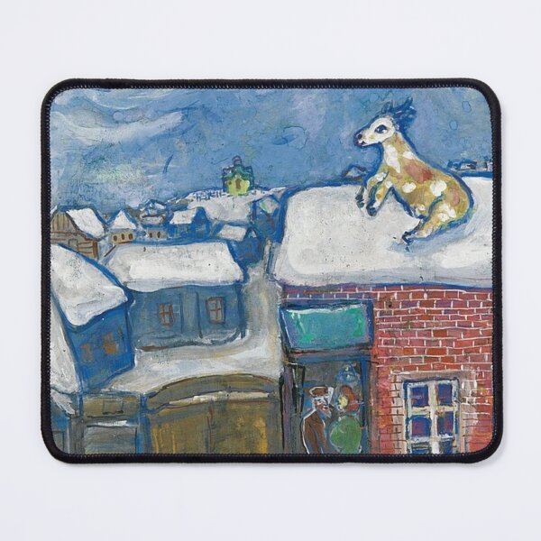 Artikelvorschau, Ein Dorf im Winter, klassisches Kunstwerk von Marc Chagall entworfen und verkauft von Golido.