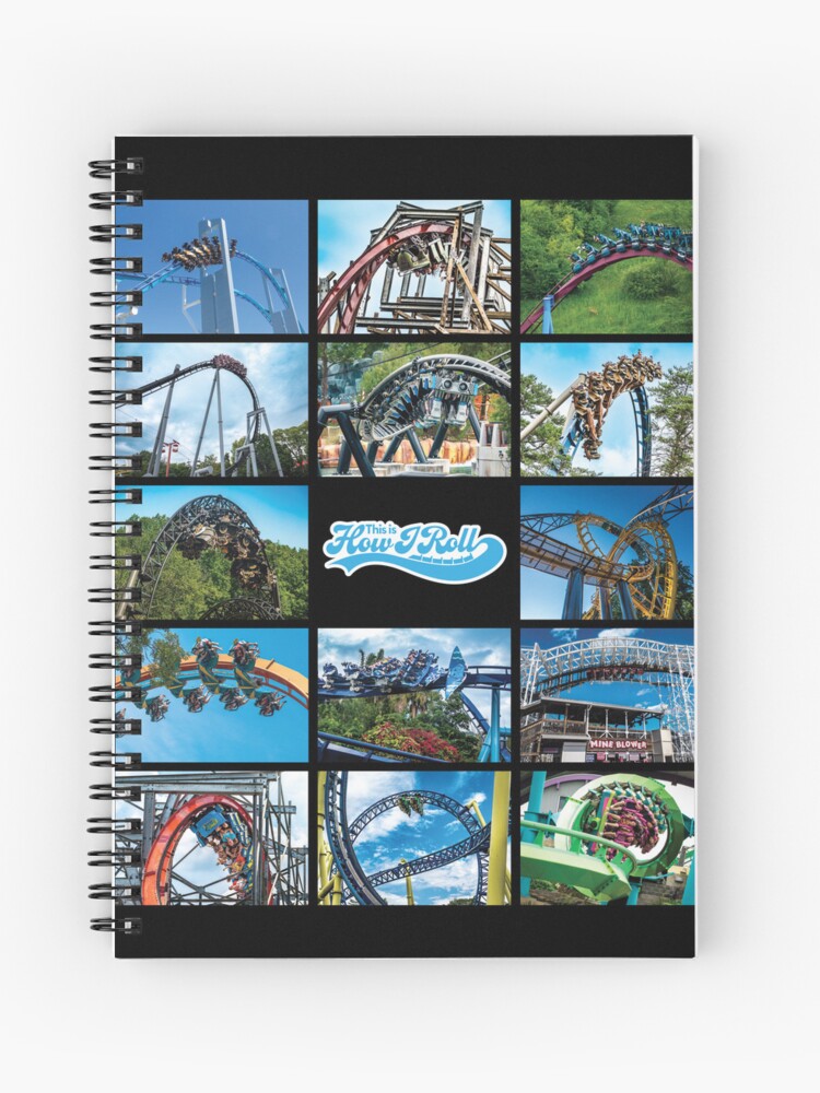 This is How I Roll Roller Coaster Collage Spiral Notebook