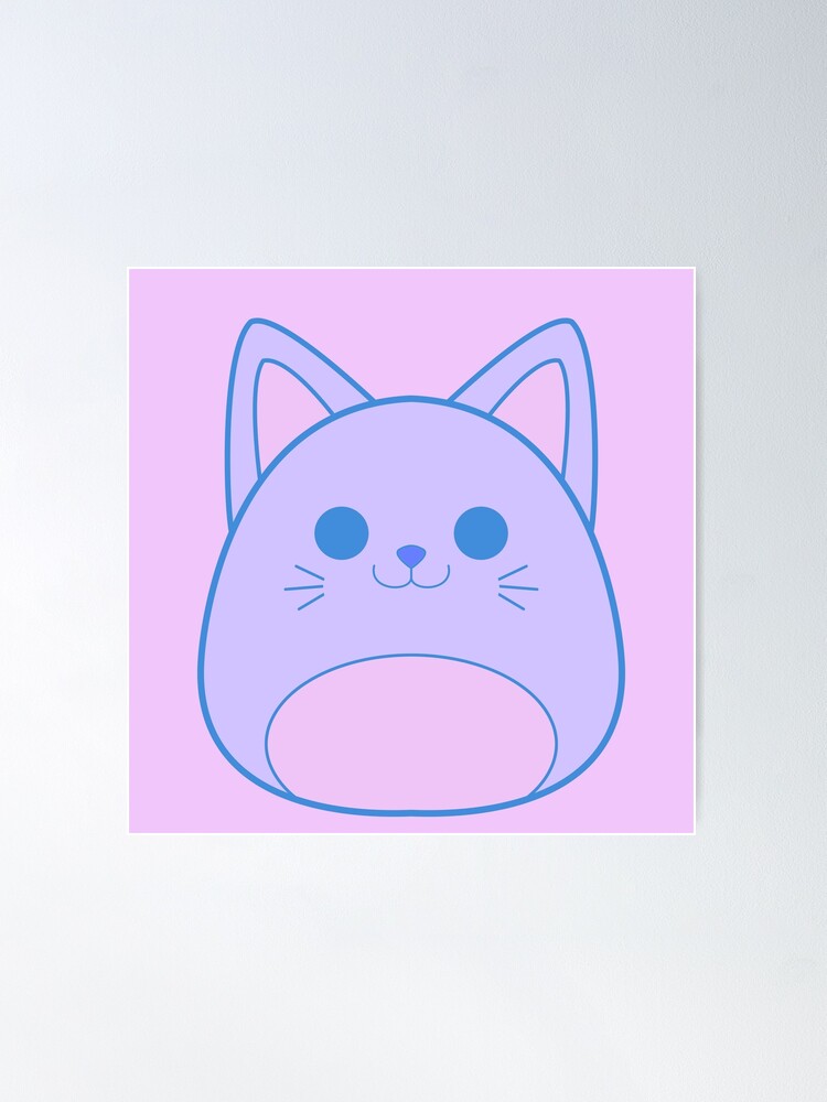 Happy Cute Cat Face Pet Anime Cat Lover Poster for Sale by maximilliajaco