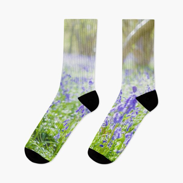 Item preview, Sunlight shining through the trees to highlight the carpet of bluebells designed and sold by CyaniRose.