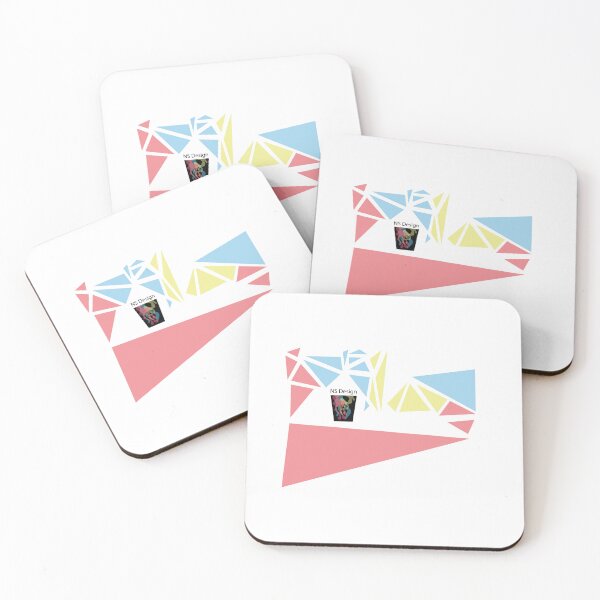 Item preview, Abstract pattern of triangles (compact design) - Pastel color pattern with a White background and outline designed and sold by NS-Design-Shop.