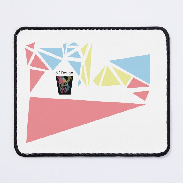 Item preview, Abstract pattern of triangles (compact design) - Pastel color pattern with a White background and outline designed and sold by NS-Design-Shop.