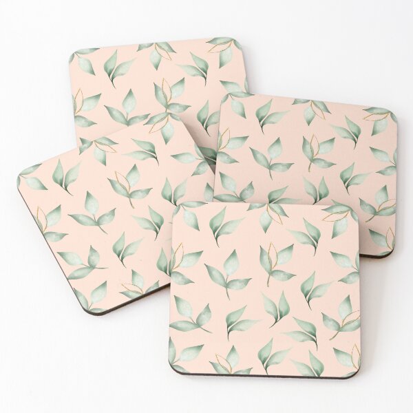 Item preview, Neutral leaf minimalist pattern designed and sold by DigiCurated.