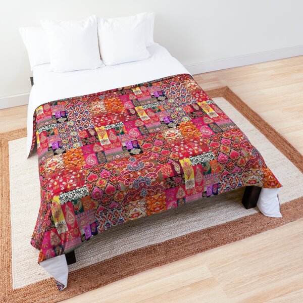 Heritage Oriental Traditional Moroccan Handmade Style Boho Color Palette   Comforter