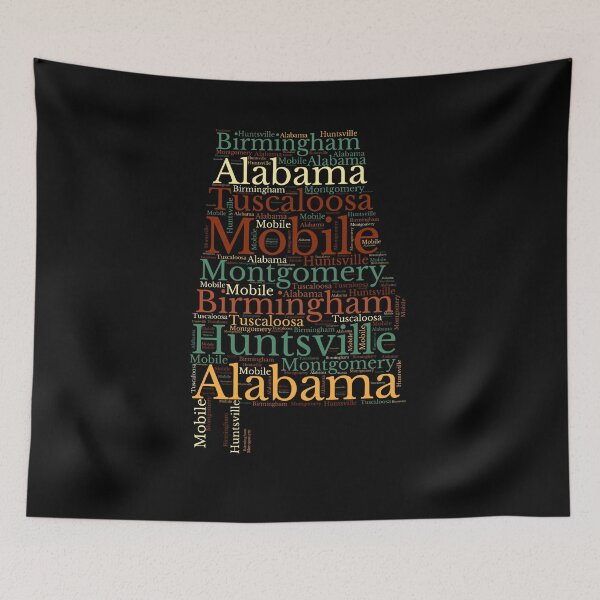 Artikelvorschau, Alabama State Map und Städte entworfen und verkauft von labatchino10.