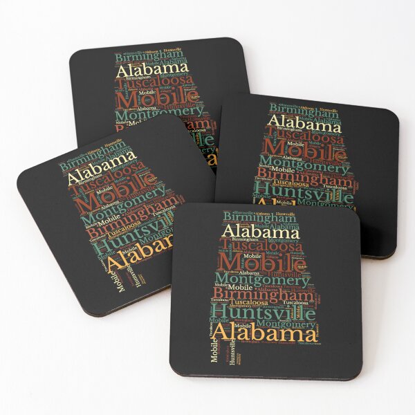 Item preview,  Alabama state map and cities  designed and sold by labatchino10.