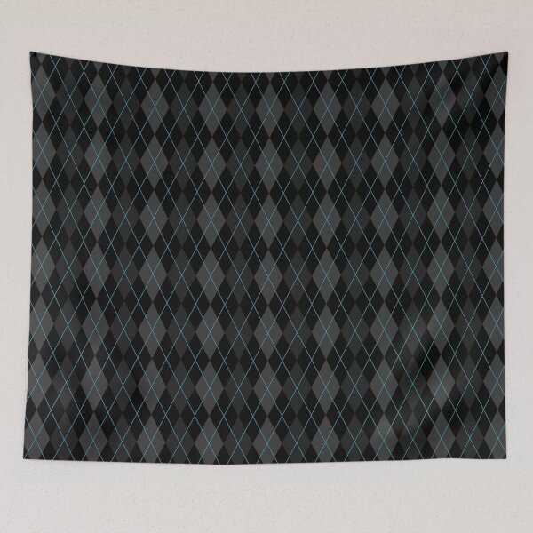 Item preview, Black Argyle Pattern (Blue accent) designed and sold by Arianna Khalil.