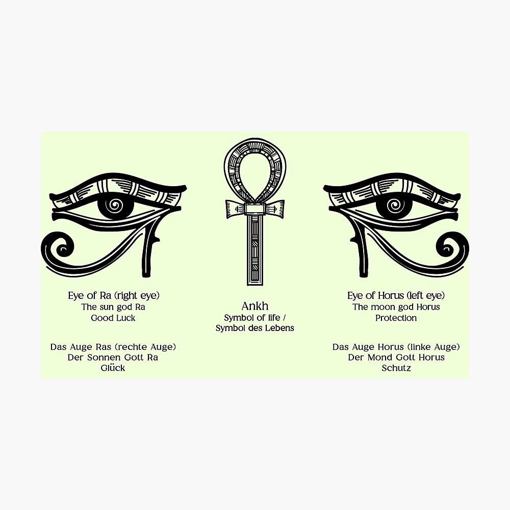 Egyptian symbol of life - Eye of Ra - Eye of Horus - Egyptian God of the sun  - The sun god Ra - Eye of Ra and Horus | Sticker