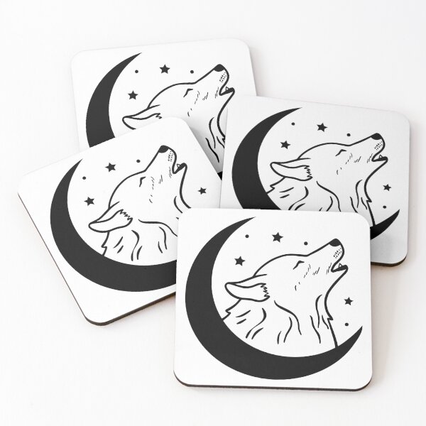 Item preview, wolf moon silhouette designed and sold by SolArt88.
