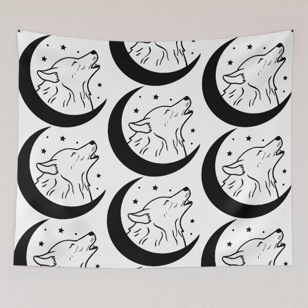 Item preview, wolf moon silhouette designed and sold by SolArt88.