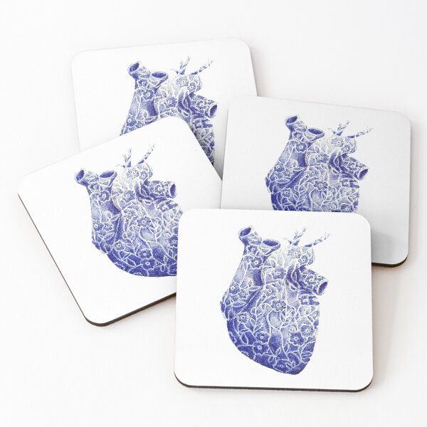 Item preview, Blue Porcelain Anatomical Heart designed and sold by Anna Effenberger Art.