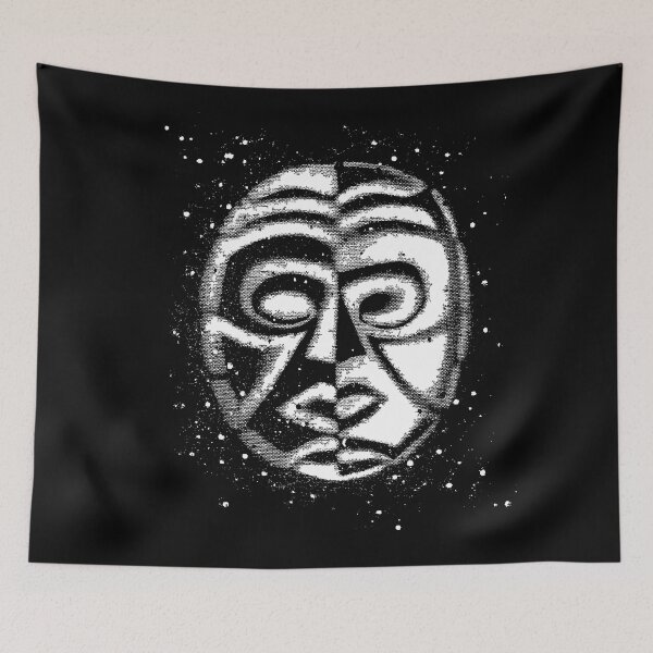 Item preview, Grunge yin yang face in white designed and sold by Anomalypark.