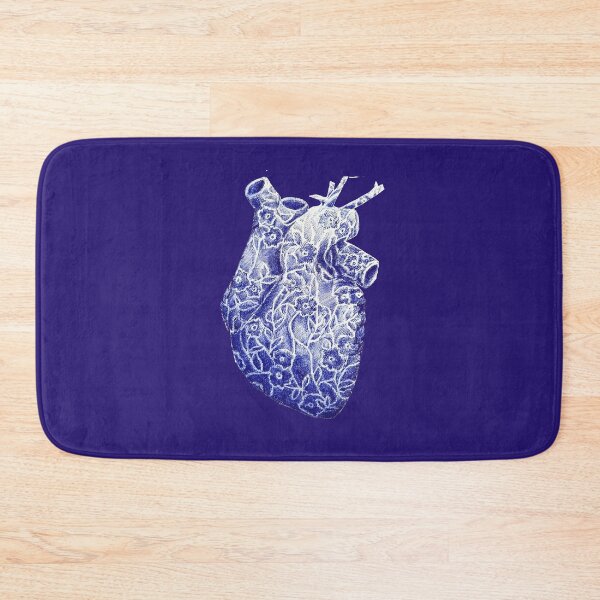 Item preview, Blue Porcelain Anatomical Heart - blue background designed and sold by Anna Effenberger Art.