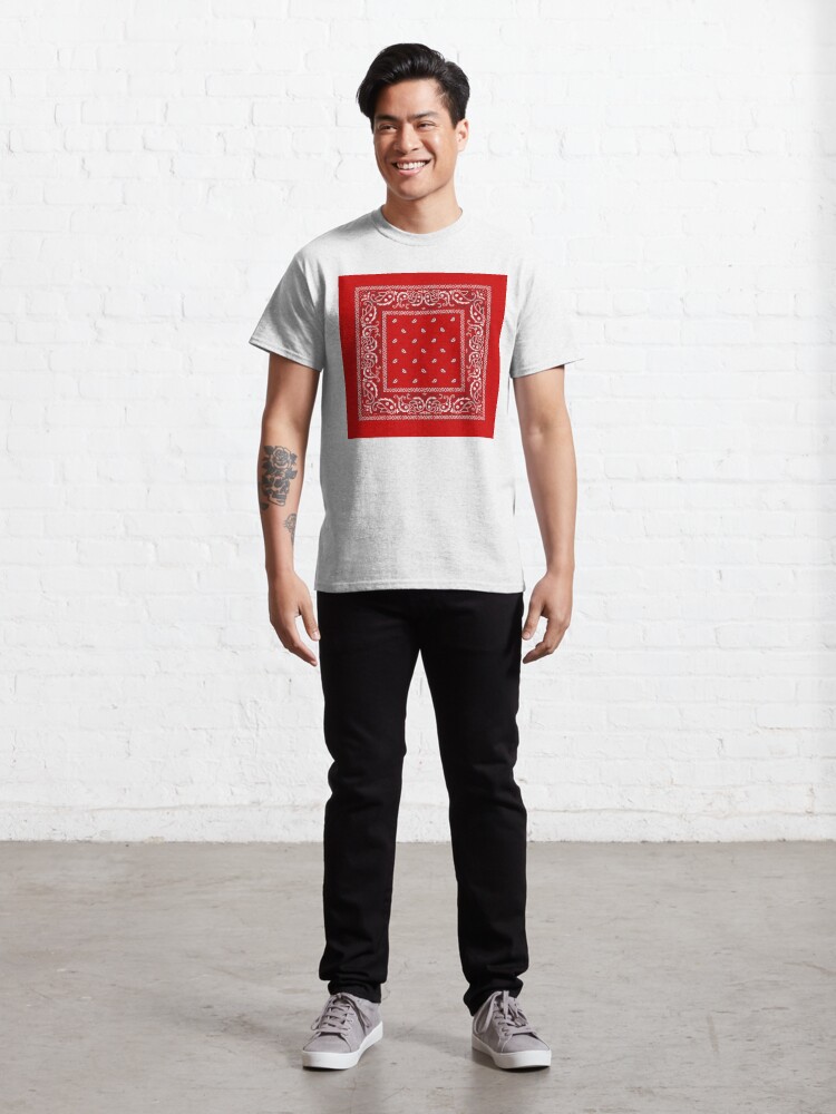 "Bandana - Red " T-shirt by rosemaryalbo | Redbubble