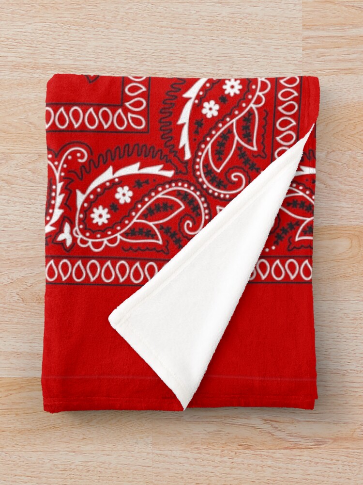 "Bandana Red " Throw Blanket for Sale by rosemaryalbo Redbubble