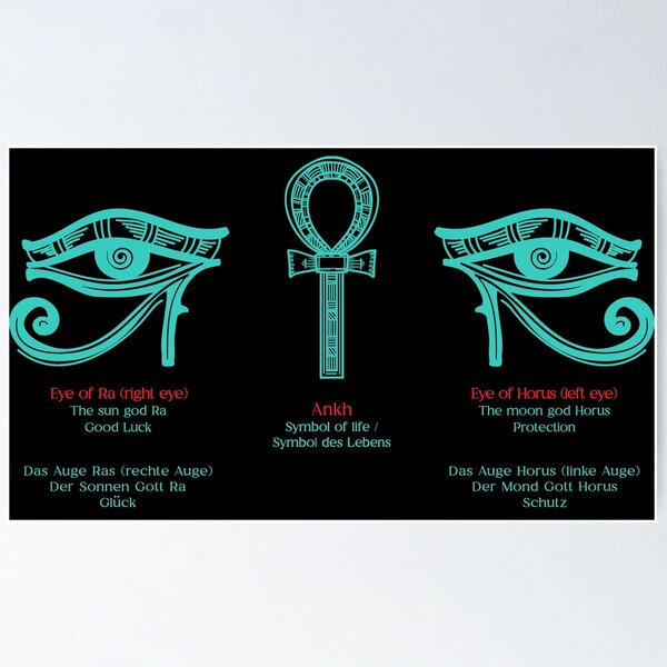 Egyptian symbol of life - Eye of Ra - Eye of Horus - Egyptian God of the sun  - The sun god Ra - Eye of Ra and Horus | Sticker