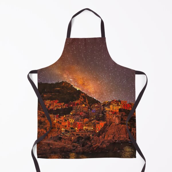 Item preview, Beautiful Manarola Cinque Terre Northern Italy by night, Manarola Cinque Terre Painting Art, Architecture Manarola Cinque Terre Aesthetic Wallpaper, Cinque Terre Italy Manarola Cityscape Village designed and sold by Trendymotion.