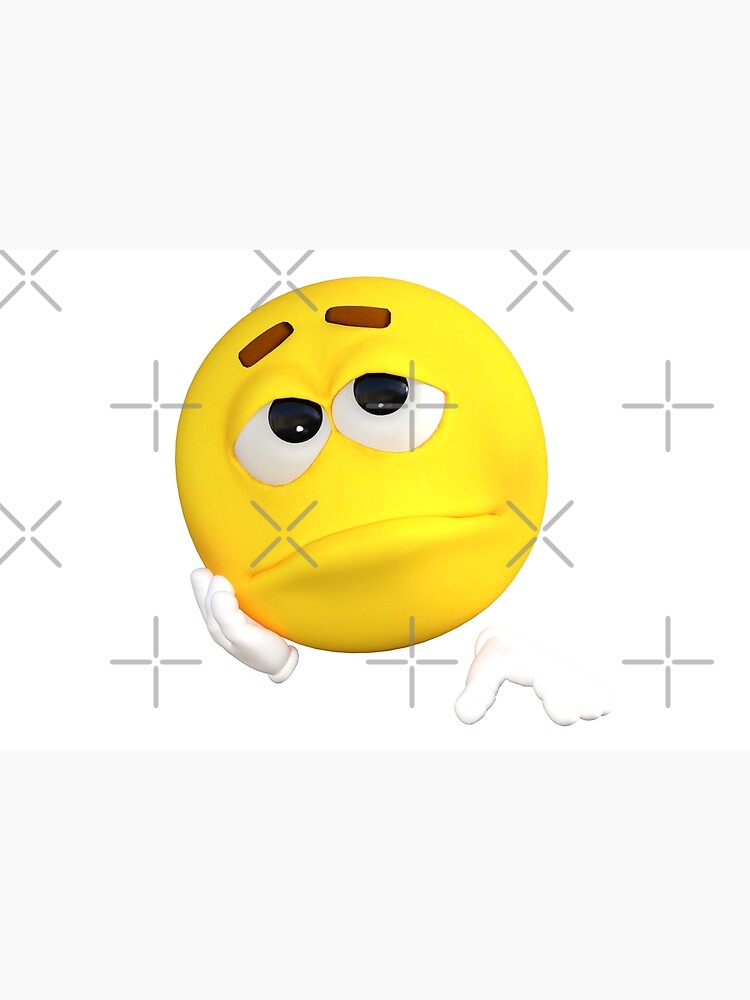 Emoticon Emoji Sad Yellow Face Art Print For Sale By Nihalshop1 Redbubble 0342