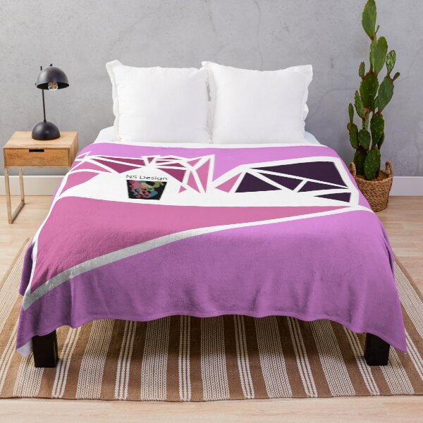 Aperçu de l'œuvre Motif abstrait de triangles (conception compacte) - teintes de couleur rose avec un fond et un contour blancs créée et vendue par NS-Design-Shop.