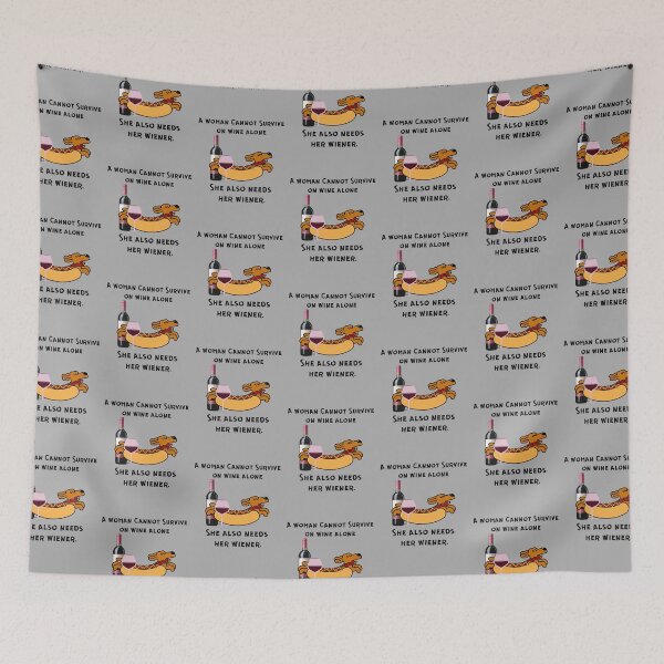 Item preview, Weiner Dog and Wine designed and sold by speakupandshine.