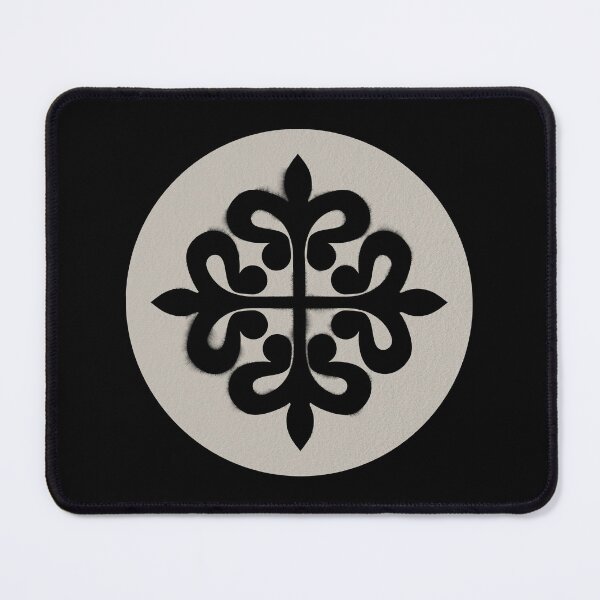 Item preview, Alcantara Cross in paper texture circle with black ink designed and sold by IsisOsiris.
