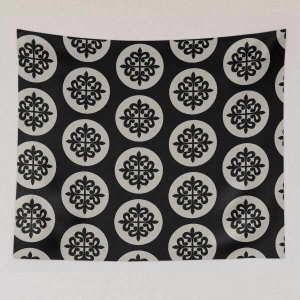 Item preview, Alcantara Cross in paper texture circle with black ink designed and sold by IsisOsiris.