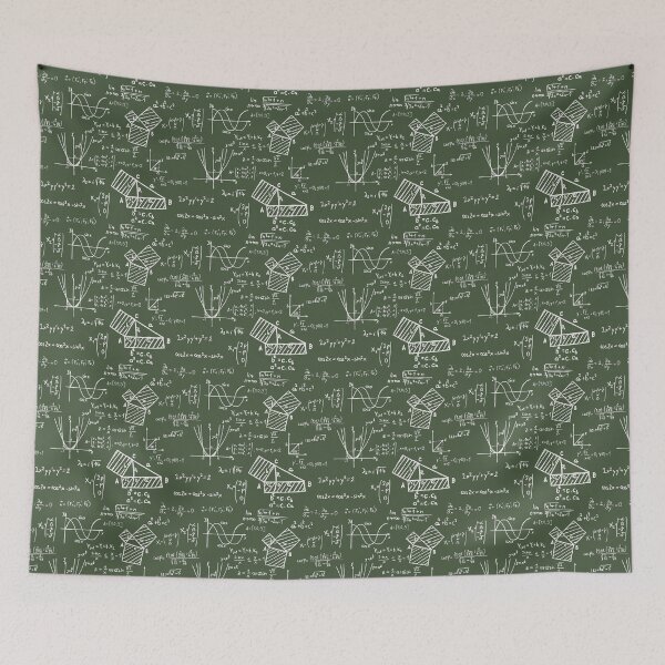 Item preview, Math Problems on Green Blackboard designed and sold by the-Nerdlings.