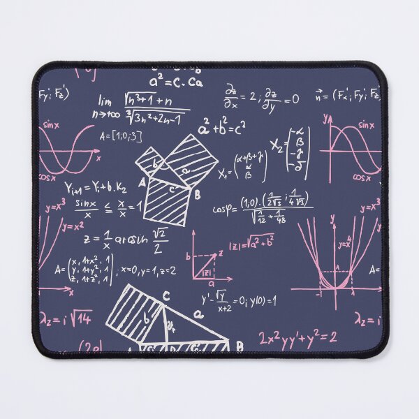 Item preview, Colorful Math Problems on Navy Chalkboard designed and sold by the-Nerdlings.