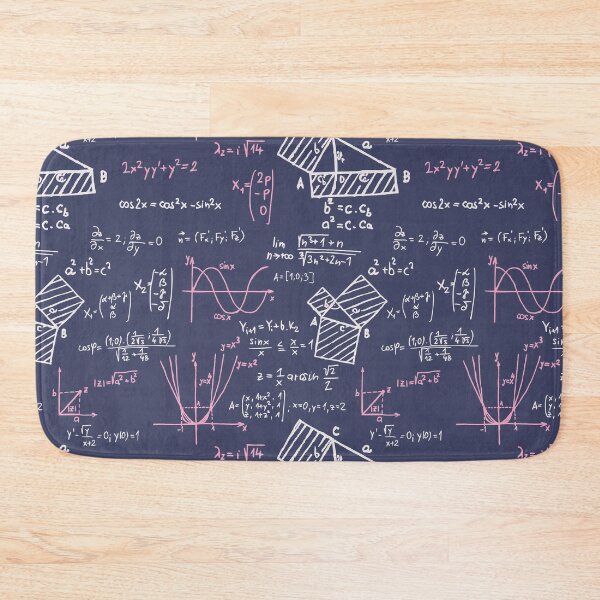 Item preview, Colorful Math Problems on Navy Chalkboard designed and sold by the-Nerdlings.