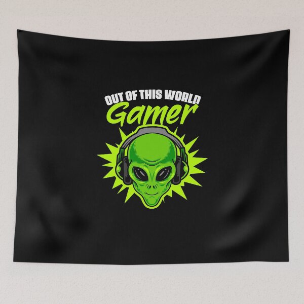 Item preview, Out Of This World Funny Extraterrestrial Alien Pun For Gamer designed and sold by Nessshirts.