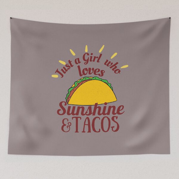 Item preview, Just A Girl Who Loves Sunshine and Tacos Lover Summer designed and sold by SunfullyYours.